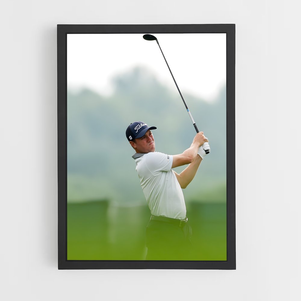 Poster Justin thomas golfeur (vue 2)